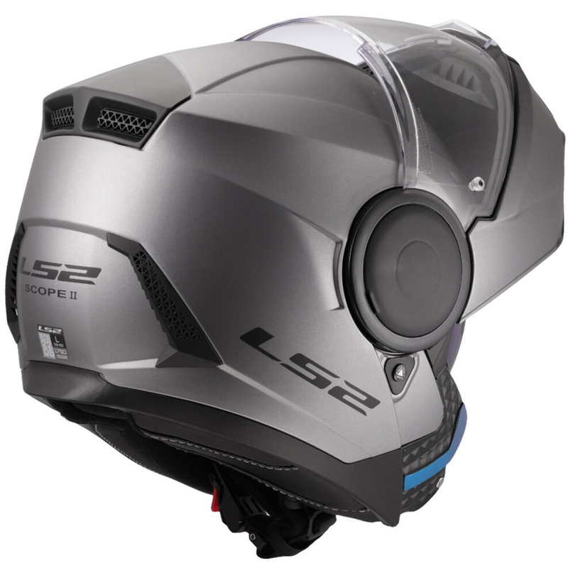 LS2 FF902 Scope II Solid matēta titāna flip-up motociklu ķivere