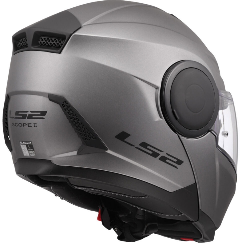 LS2 FF902 Scope II Solid matēta titāna flip-up motociklu ķivere