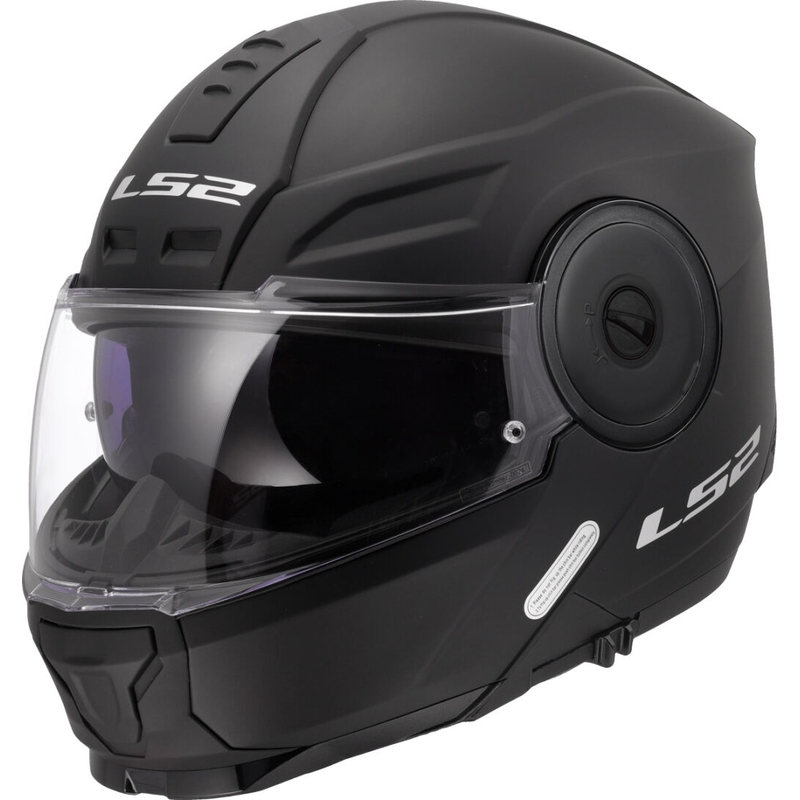 LS2 FF902 Scope II Solid Matte Black Flip-up motociklu ķivere