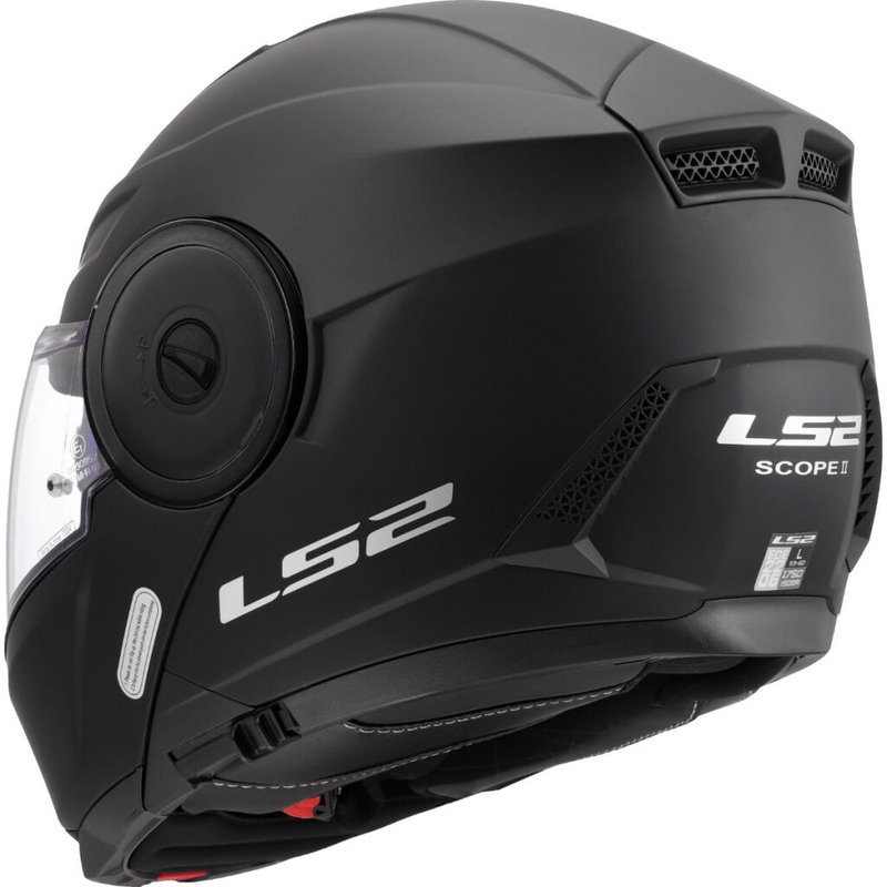 LS2 FF902 Scope II Solid Matte Black Flip-up motociklu ķivere