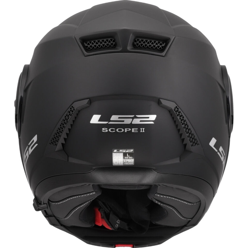LS2 FF902 Scope II Solid Matte Black Flip-up motociklu ķivere