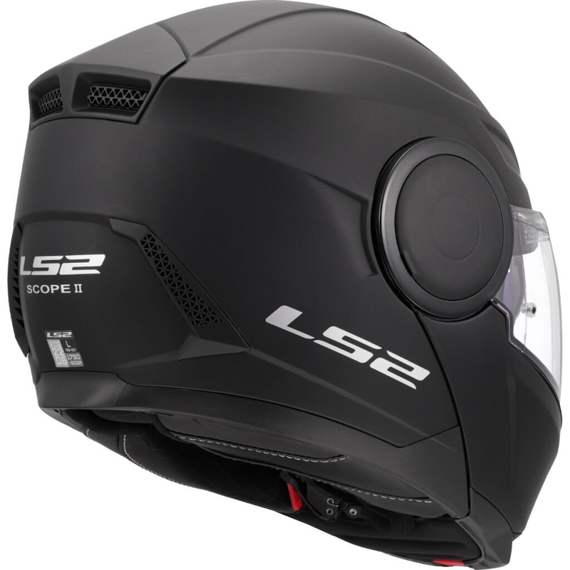 LS2 FF902 Scope II Solid Matte Black Flip-up motociklu ķivere