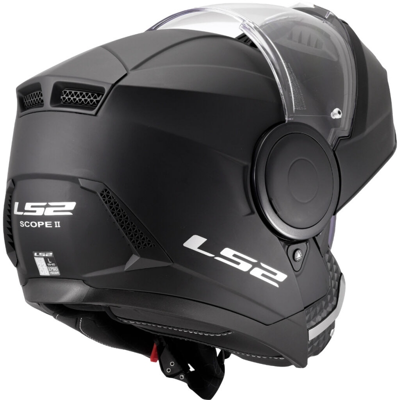 LS2 FF902 Scope II Solid Matte Black Flip-up motociklu ķivere