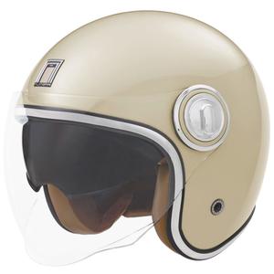 Atvērtā moto ķivere NOX PREMIUM Heritage krēmkrāsas balta