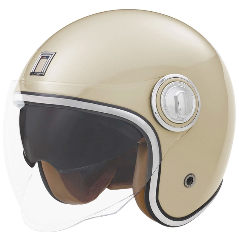 Atvērtā moto ķivere NOX PREMIUM Heritage krēmkrāsas balta