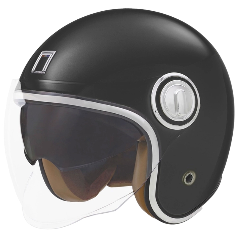 Atvērtā moto ķivere NOX PREMIUM Heritage matēti melna