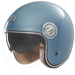 Atvērtā moto ķivere NOX PREMIUM Heritage tirkīza krāsā