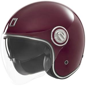 Atvērtā moto ķivere NOX PREMIUM Heritage bordo krāsā