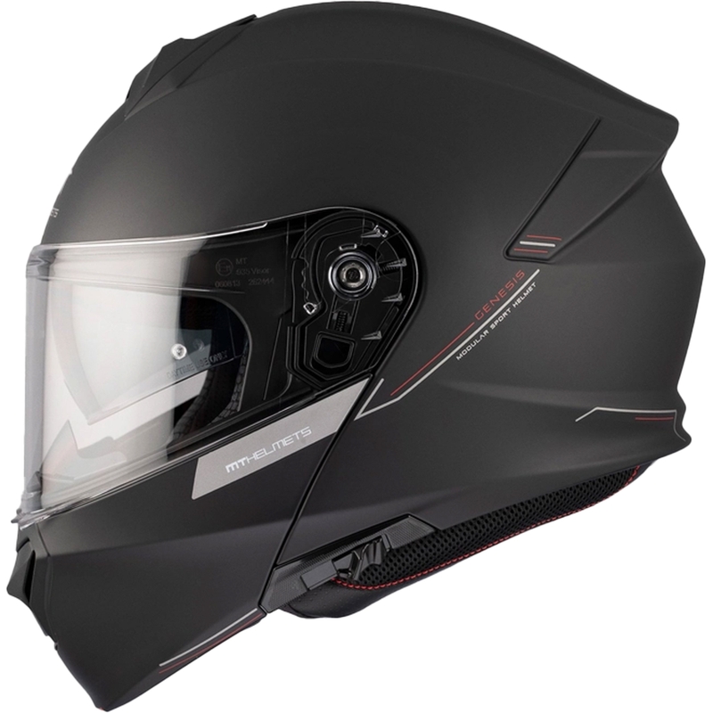 MT Genesis SV Solid A1 melna matēta flip-up ķivere motociklam