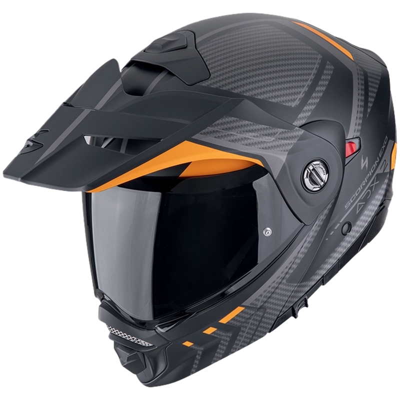 Flip-up motociklu ķivere Scorpion ADX-2 LEWIS matēta melna-oranža