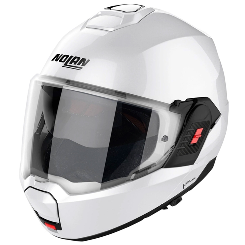 Nolan N120-1 Classico N-com balta saliekama motocikla ķivere