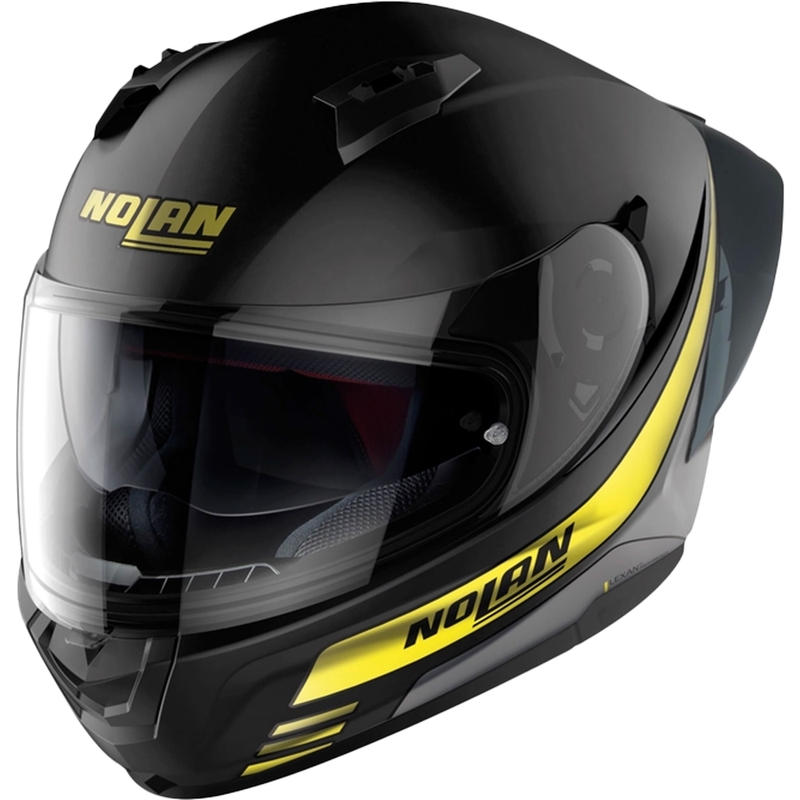 Nolan N60-6 Sport Outset 22 melnā un dzeltenā integrālā motociklu ķivere
