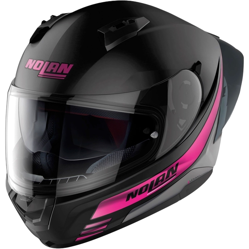 Nolan N60-6 Sport Outset 23 melna un rozā integrālā motocikla ķivere izpārdošana