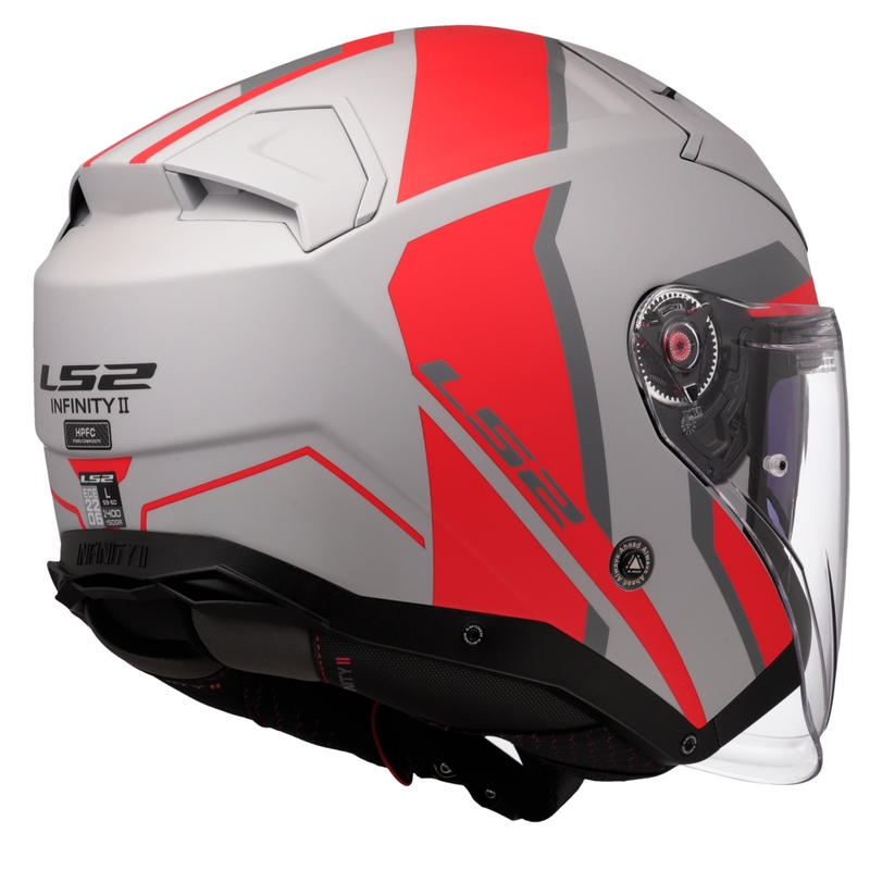 Atvērtā moto ķivere LS2 OF603 Infinity II Focus pelēk-arkana