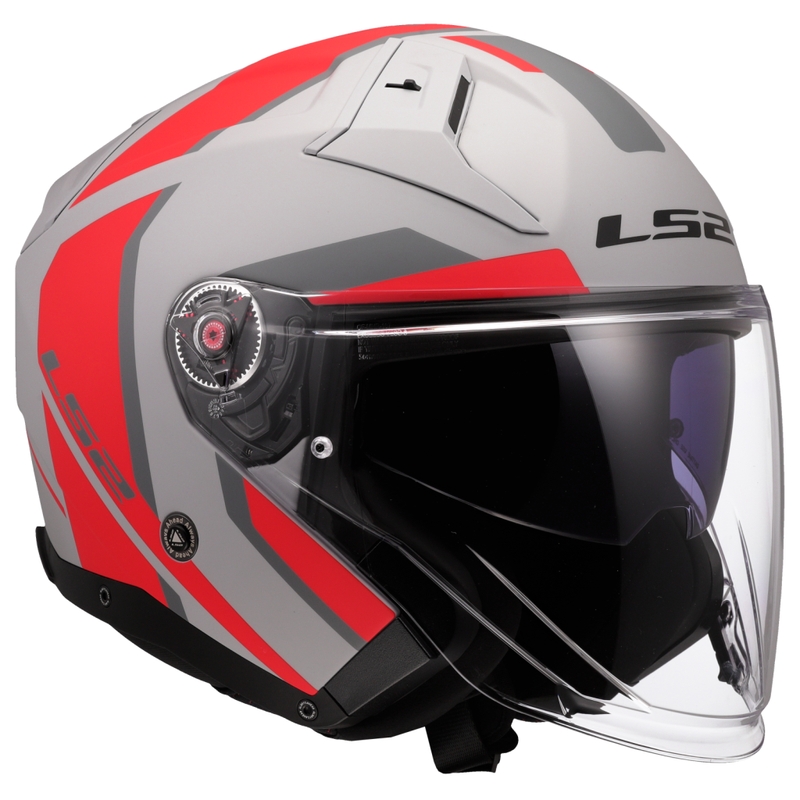 Atvērtā moto ķivere LS2 OF603 Infinity II Focus pelēk-arkana