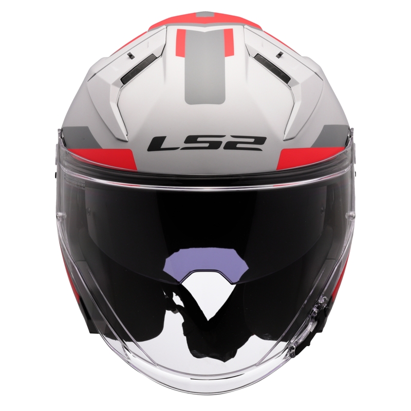 Atvērtā moto ķivere LS2 OF603 Infinity II Focus pelēk-arkana