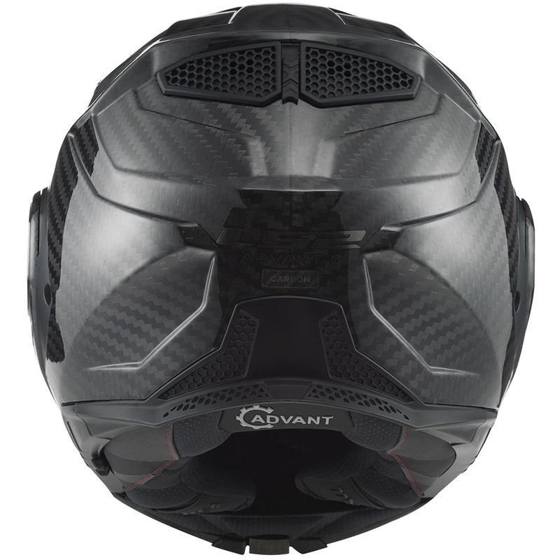 LS2 FF901 Advant X Solid Carbon Black salokāmā motociklu ķivere