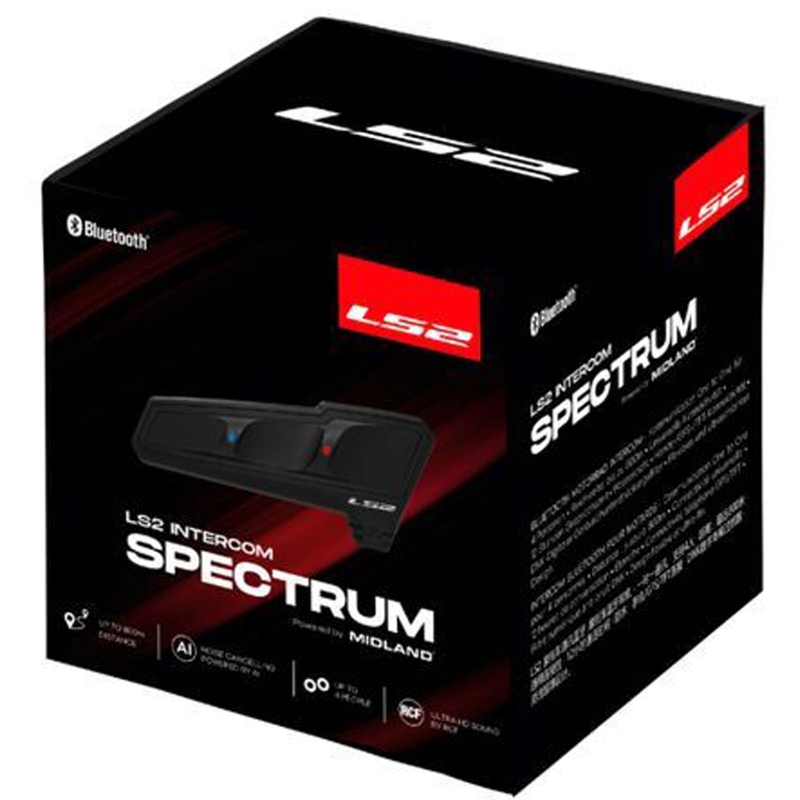 Bluetooth interkoms motociklam LS2 Spectrum melns