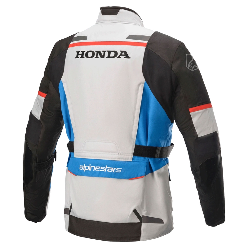 Motocikla jaka Alpinestar Andes Drystar Honda pelēk-meln-zila-sarkana
