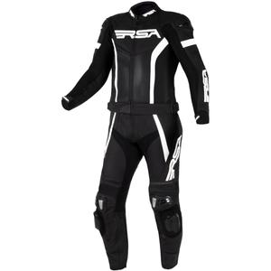 RSA Imola 2.1 melns un balts ādas motocikla kombinezons