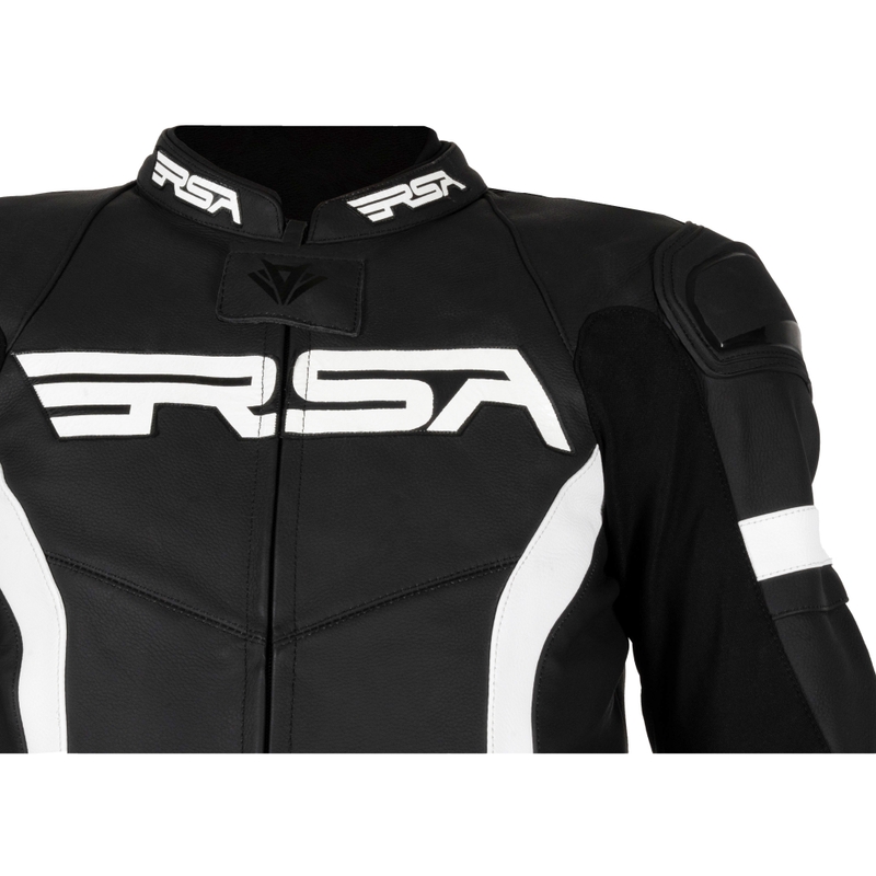 RSA Imola 2.1 melns un balts ādas motocikla kombinezons
