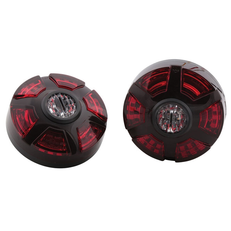 Aizmugurējā gaisma kvadraciklam Highsider Smart ATV LED 3in1 sarkanā-melnā krāsā