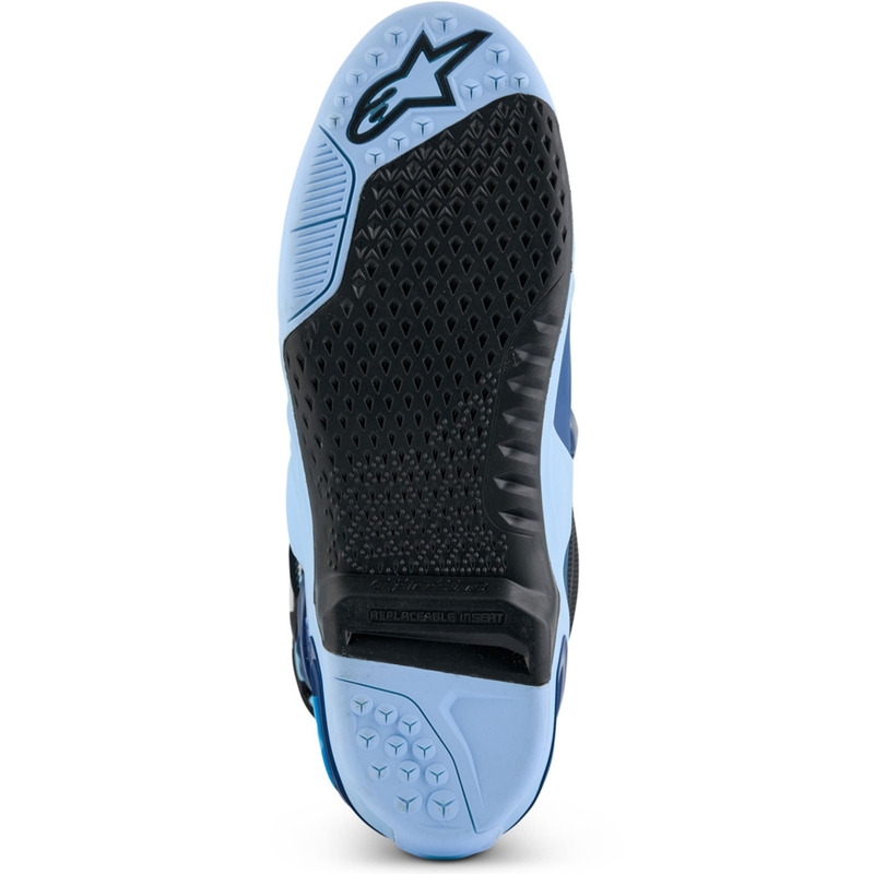 Alpinestars Tech 10 ierobežota sērija Steelers zili un gaiši zili motocikla zābaki
