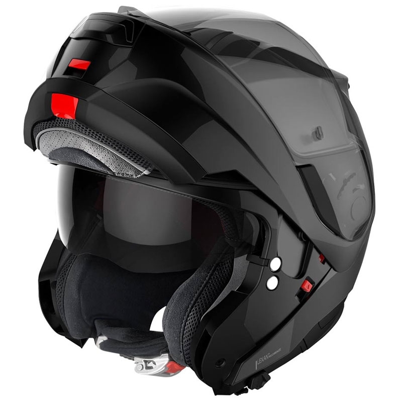 Nolan N100-6 Classic N-COM 3 melna atvāžamā motocikla ķivere