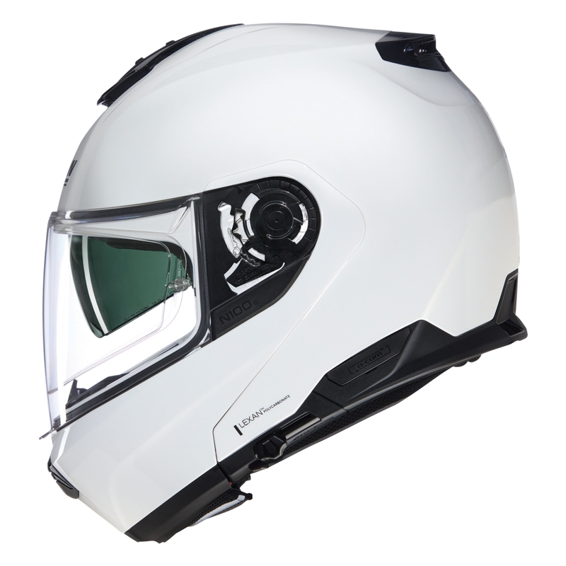 Flip-up motociklu ķivere Nolan N100-6 Classico N-COM 305 balta