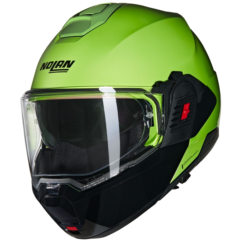 Nolan N120-1 Mivedi N-COM 329 zaļgani melna saliekama motocikla ķivere