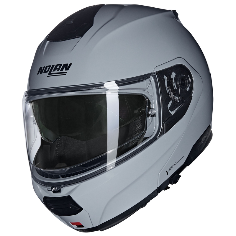 Nolan N120-1 Classico N-COM 303 pelēka saliekama moto ķivere