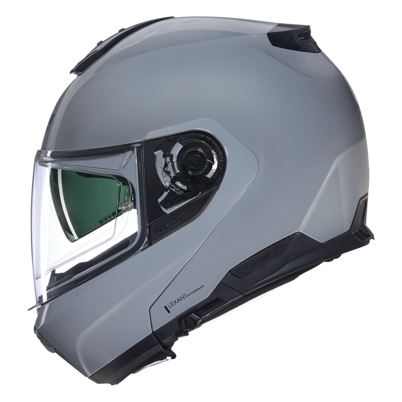 Nolan N120-1 Classico N-COM 303 pelēka saliekama moto ķivere