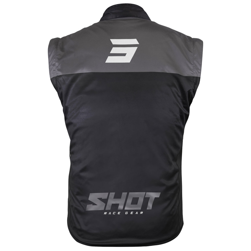 Motocikla veste Shot Bodywarmer Lite melnā un baltā krāsā
