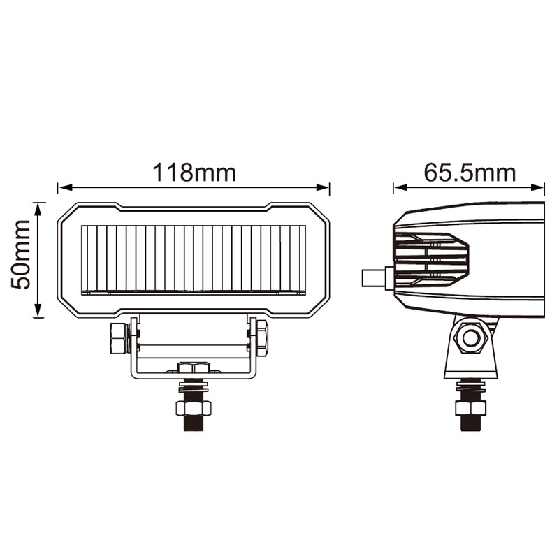 LED apgaismojums SHARK 4,6" 20W melns