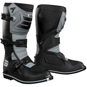 Shot Race 2 melni un pelēki motocikla zābaki