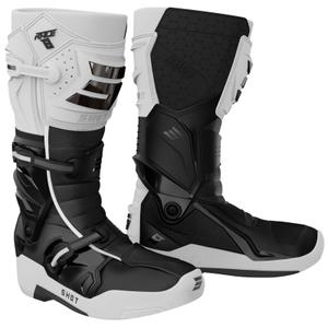 Boty na motorku Shot Race 8 bílo-černé