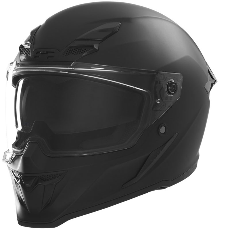 Integrēta motocikla ķivere NOX Exlusiv Goliath matēti melna