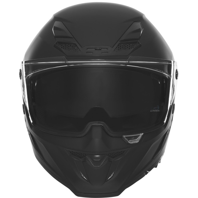 Integrēta motocikla ķivere NOX Exlusiv Goliath matēti melna