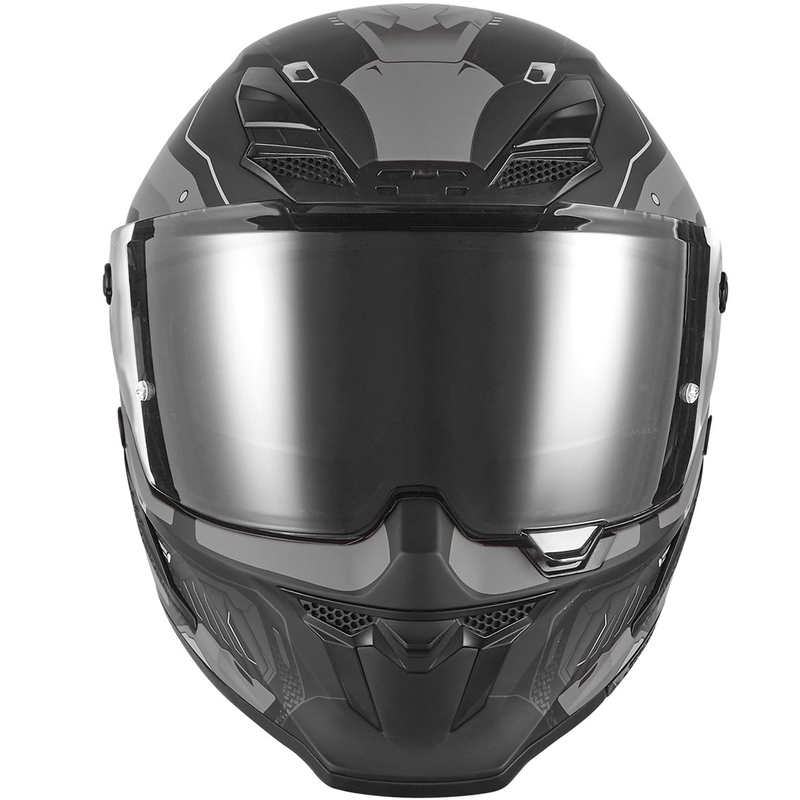 Integrālā motocikla ķivere NOX Exlusiv Goliath Berserk matēta melna-titāna krāsā