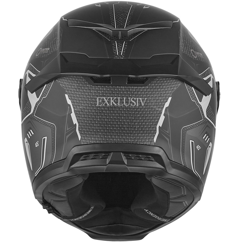 Integrālā motocikla ķivere NOX Exlusiv Goliath Berserk matēta melna-titāna krāsā