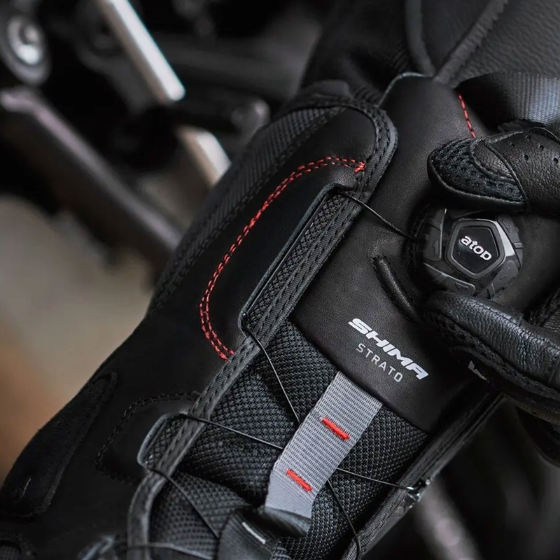 Shima Strato Black Motociklu zābaki