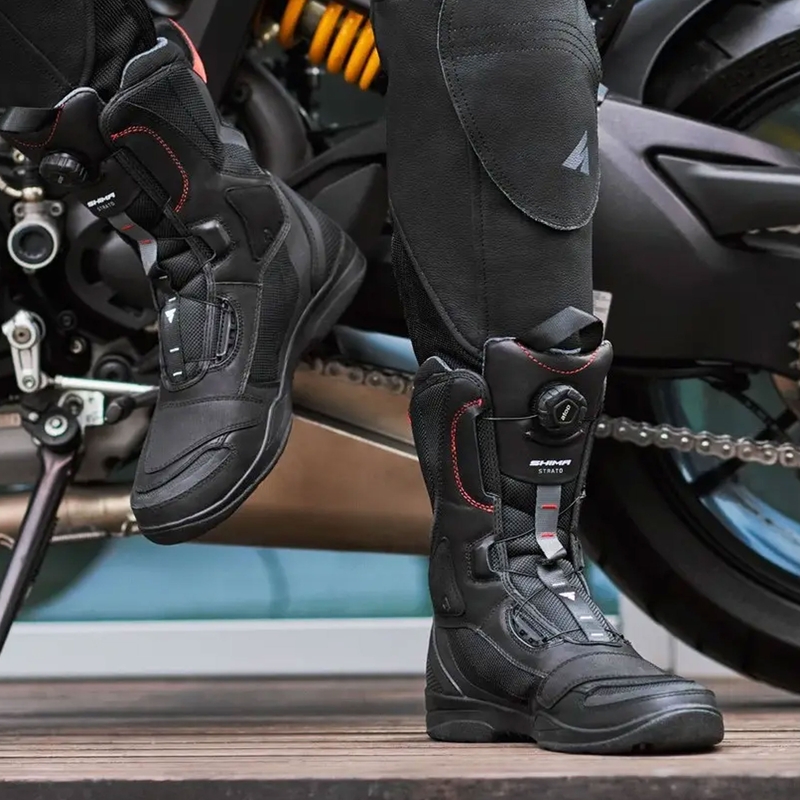 Shima Strato Black Motociklu zābaki
