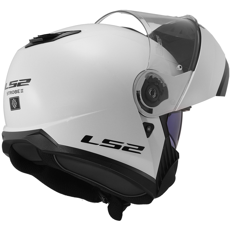 Flip-up ķivere LS2 FF908 Strobe II balta spīdīga