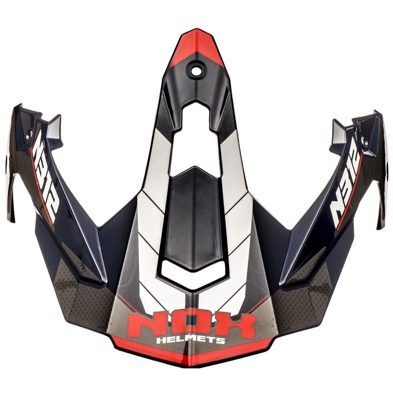 Motocikla ķiveres vizieris NOX N312 Vapor balts-zils-sarkans