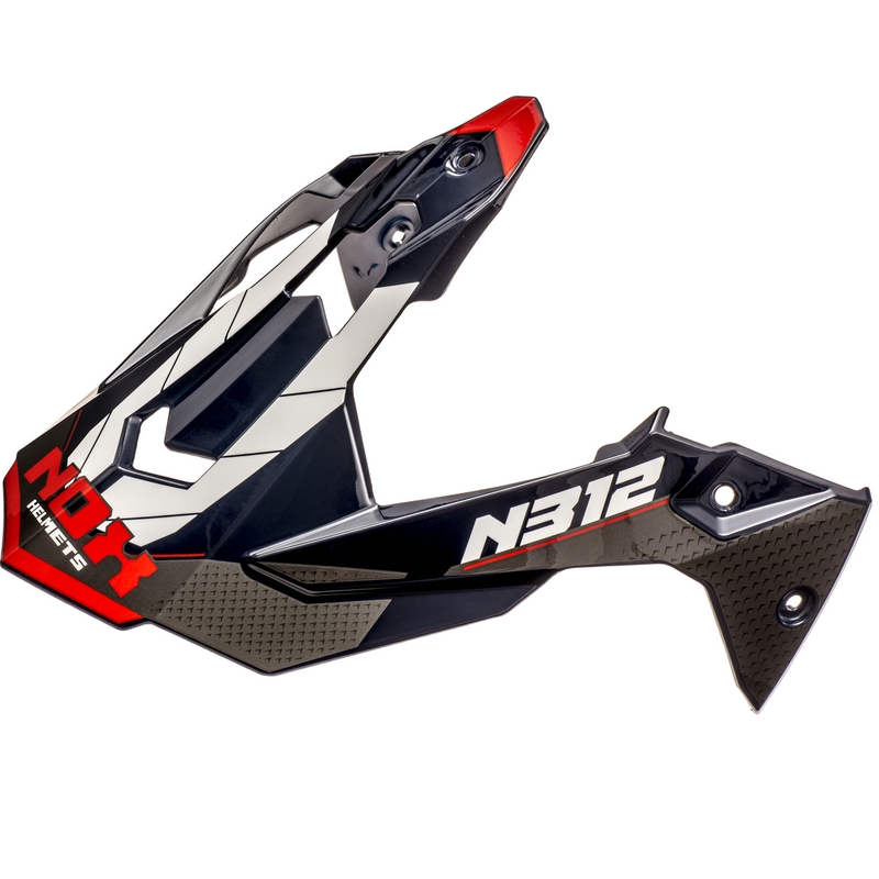 Motocikla ķiveres vizieris NOX N312 Vapor balts-zils-sarkans