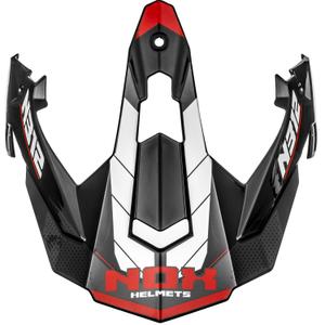 Motocikla ķiveres vizieris NOX N312 Vapor balts-melns-arkans