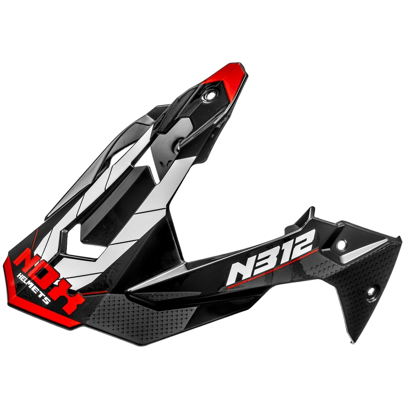 Motocikla ķiveres vizieris NOX N312 Vapor balts-melns-arkans