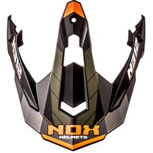 Motocikla ķiveres vizieris NOX N312 Vapor matēts haki oranžs