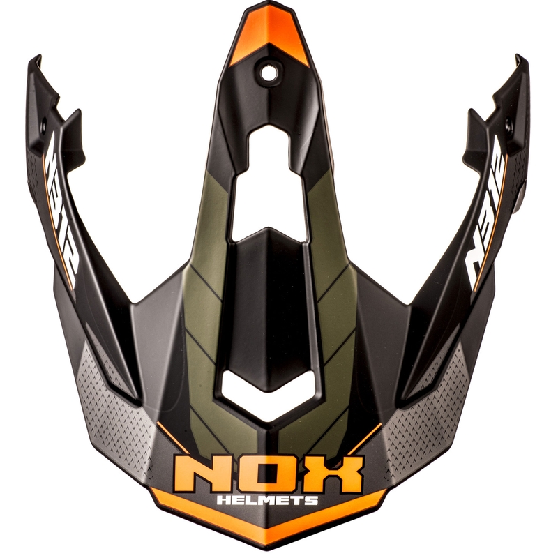 Motocikla ķiveres vizieris NOX N312 Vapor matēts haki oranžs