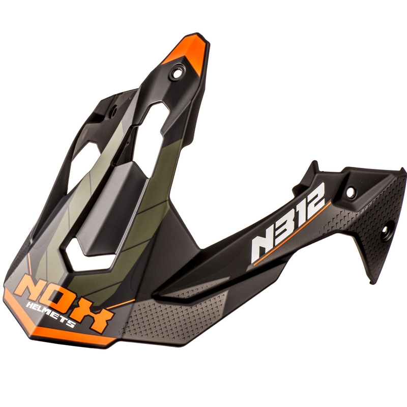 Motocikla ķiveres vizieris NOX N312 Vapor matēts haki oranžs